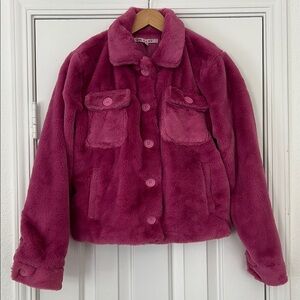 Crave Fame Plush Pink Junior Jacket